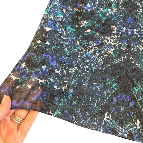 Cabi Women’s Noel dress blue green long sleeve Small - Picture 4 of 9